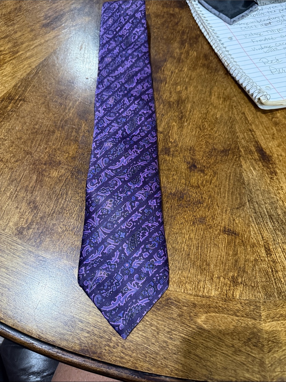 Stefano Ricci Purple and Lavender Paisley Silk Tie